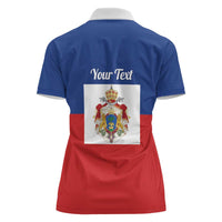 Personalised Second Empire of Haiti 1849-1859 Women Polo Shirt Anpi an Ayiti Flag Style