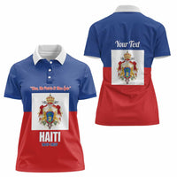 Personalised Second Empire of Haiti 1849-1859 Women Polo Shirt Anpi an Ayiti Flag Style