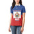 Personalised Second Empire of Haiti 1849-1859 Women Polo Shirt Anpi an Ayiti Flag Style