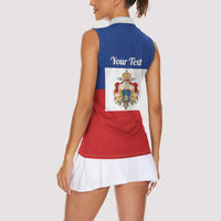 Personalised Second Empire of Haiti 1849-1859 Women Sleeveless Polo Shirt Anpi an Ayiti Flag Style