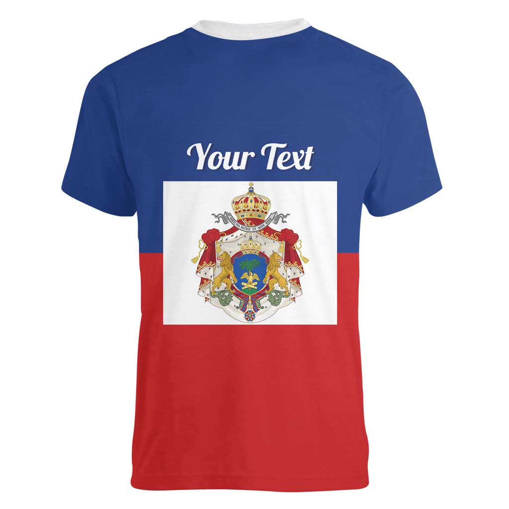 Personalised Second Empire of Haiti 1849-1859 Women V-Neck T-Shirt Anpi an Ayiti Flag Style