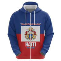Personalised Second Empire of Haiti 1849-1859 Zip Hoodie Anpi an Ayiti Flag Style