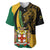 Jamaica Baseball Jersey Jumieka Coat Of Arms Lion Mix African Pattern - Wonder Print Shop