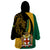 Jamaica Wearable Blanket Hoodie Jumieka Coat Of Arms Lion Mix African Pattern - Wonder Print Shop