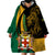 Jamaica Wearable Blanket Hoodie Jumieka Coat Of Arms Lion Mix African Pattern - Wonder Print Shop