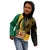 Personalised Jamaica Kid Hoodie Jumieka Coat Of Arms Lion Mix African Pattern - Wonder Print Shop