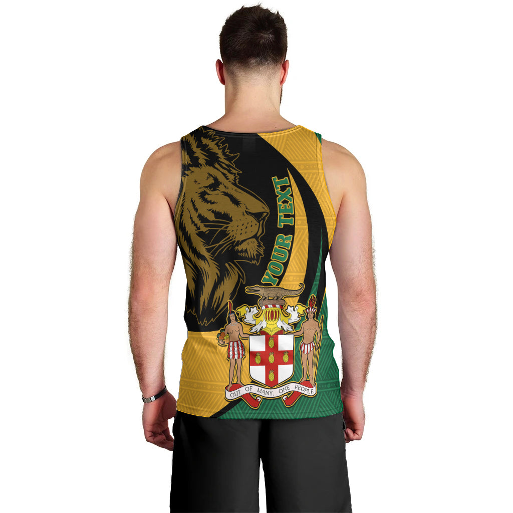 personalised-jamaica-men-tank-top-jumieka-coat-of-arms-lion-mix-african-pattern