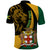 Personalised Jamaica Polo Shirt Jumieka Coat Of Arms Lion Mix African Pattern - Wonder Print Shop