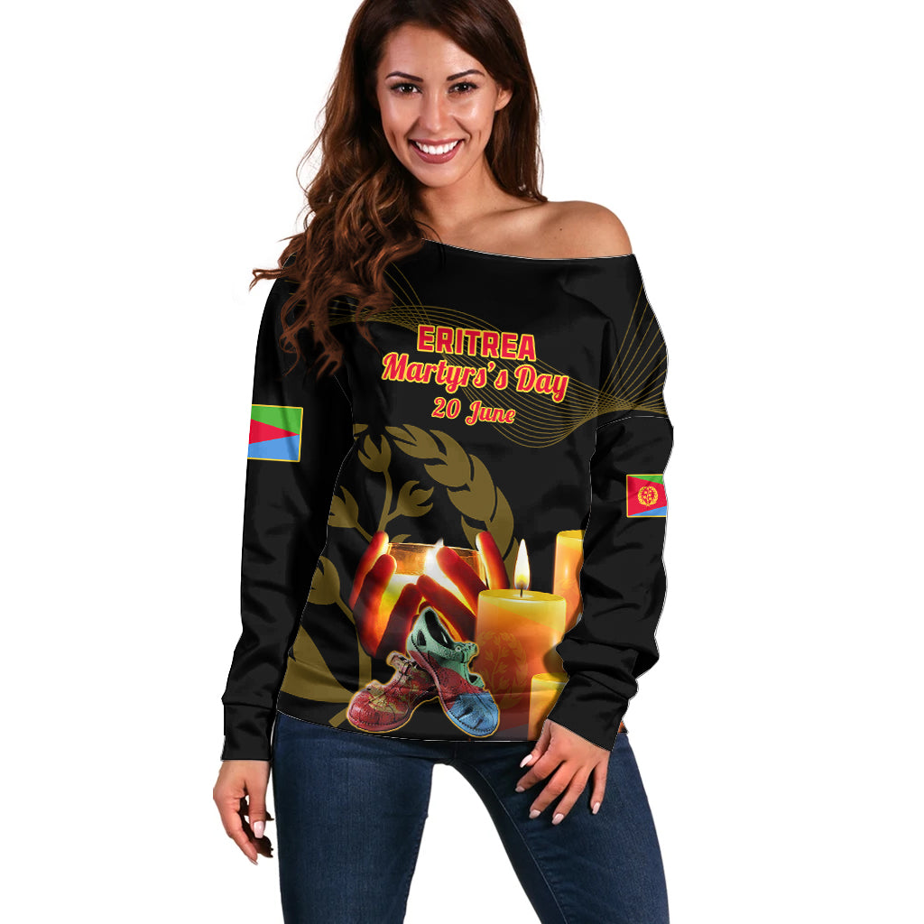 20 June Eritrea Martyrs Day Off Shoulder Sweater Glory To Our Martyrs - Wonder Print Shop
