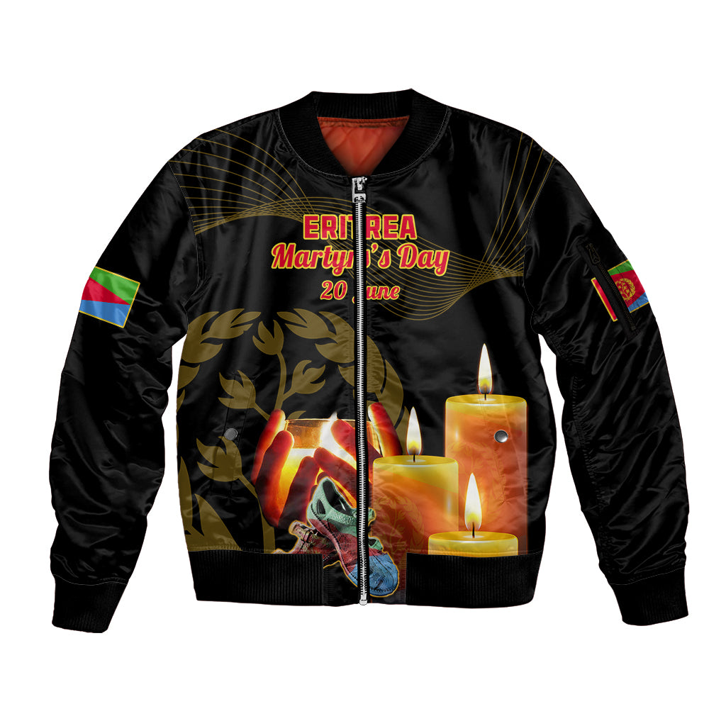20 June Eritrea Martyrs Day Sleeve Zip Bomber Jacket Glory To Our Martyrs - Wonder Print Shop