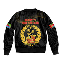 20 June Eritrea Martyrs Day Sleeve Zip Bomber Jacket Glory To Our Martyrs - Wonder Print Shop