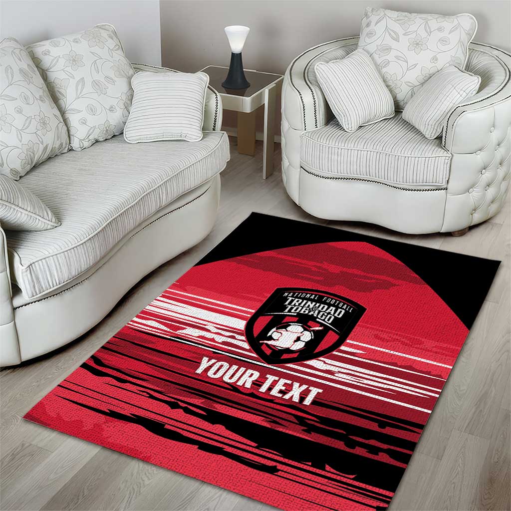 Custom Trinidad and Tobago Football Area Rug 2025 Grunge Version - Wonder Print Shop