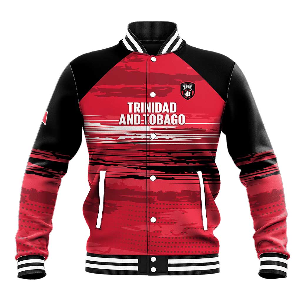 Custom Trinidad and Tobago Football Baseball Jacket 2025 Grunge Version - Wonder Print Shop