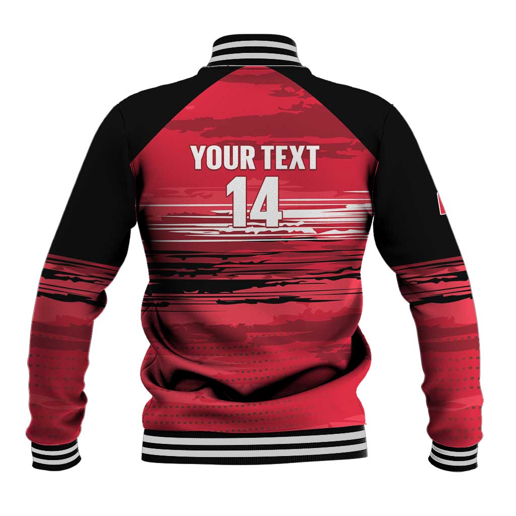 Custom Trinidad and Tobago Football Baseball Jacket 2025 Grunge Version - Wonder Print Shop