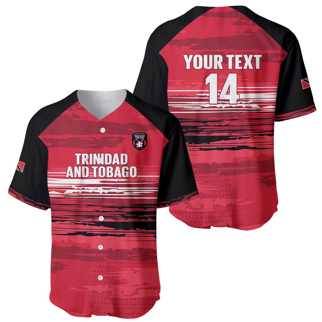 Custom Trinidad and Tobago Football Baseball Jersey 2025 Grunge Version - Wonder Print Shop
