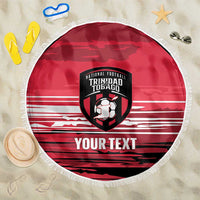 Custom Trinidad and Tobago Football Beach Blanket 2025 Grunge Version - Wonder Print Shop
