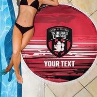 Custom Trinidad and Tobago Football Beach Blanket 2025 Grunge Version - Wonder Print Shop