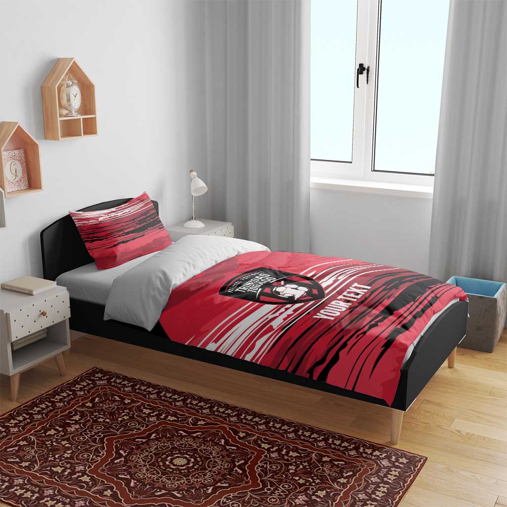 Custom Trinidad and Tobago Football Bedding Set 2025 Grunge Version - Wonder Print Shop