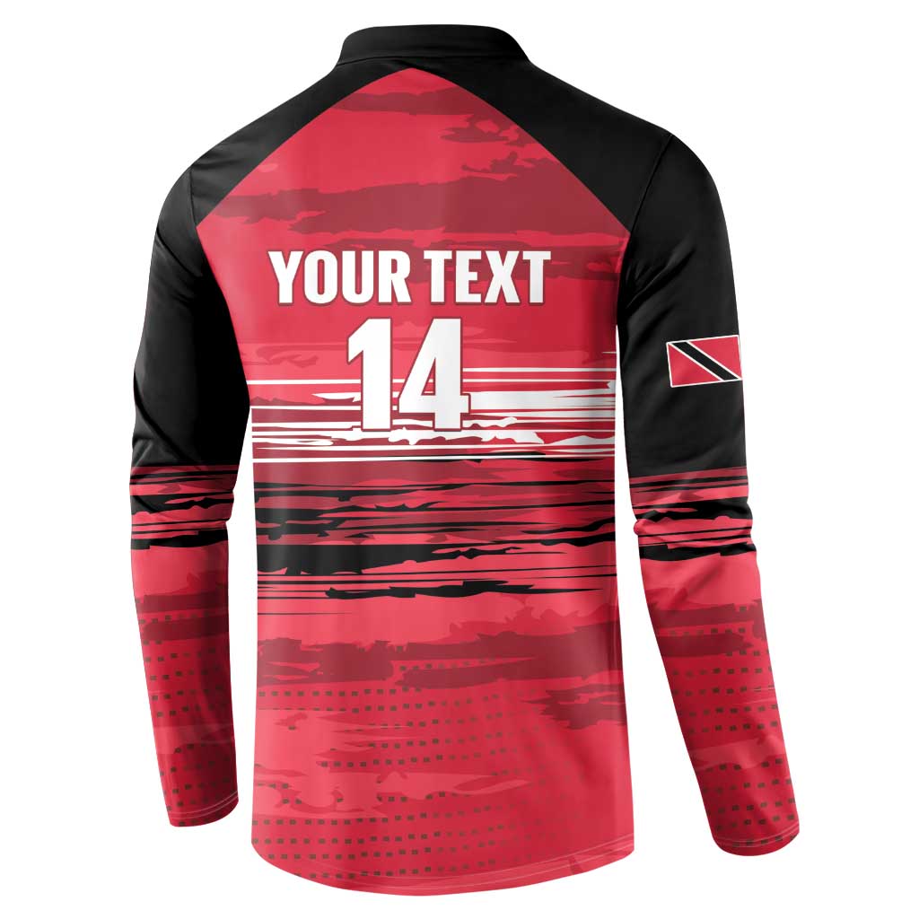 Custom Trinidad and Tobago Football Button Sweatshirt 2025 Grunge Version - Wonder Print Shop