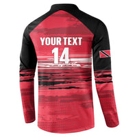 Custom Trinidad and Tobago Football Button Sweatshirt 2025 Grunge Version - Wonder Print Shop