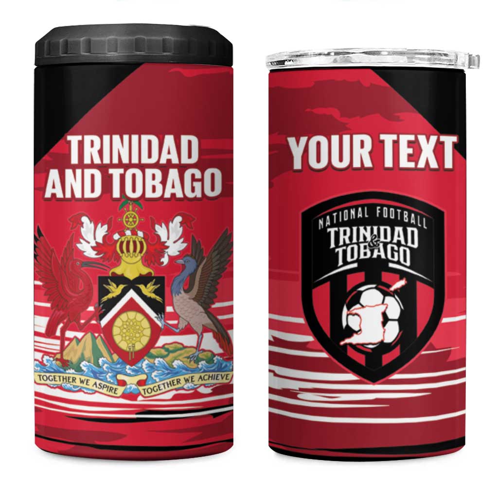 Custom Trinidad and Tobago Football 4 in 1 Can Cooler Tumbler 2025 Grunge Version - Wonder Print Shop