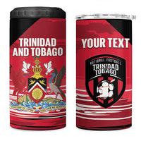 Custom Trinidad and Tobago Football 4 in 1 Can Cooler Tumbler 2025 Grunge Version - Wonder Print Shop