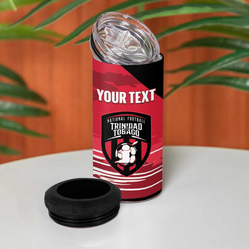 Custom Trinidad and Tobago Football 4 in 1 Can Cooler Tumbler 2025 Grunge Version - Wonder Print Shop