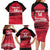 Custom Trinidad and Tobago Football Family Matching Long Sleeve Bodycon Dress and Hawaiian Shirt 2025 Grunge Version - Wonder Print Shop