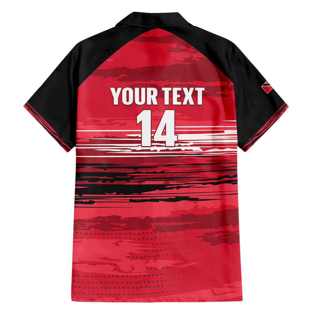 Custom Trinidad and Tobago Football Family Matching Long Sleeve Bodycon Dress and Hawaiian Shirt 2025 Grunge Version - Wonder Print Shop