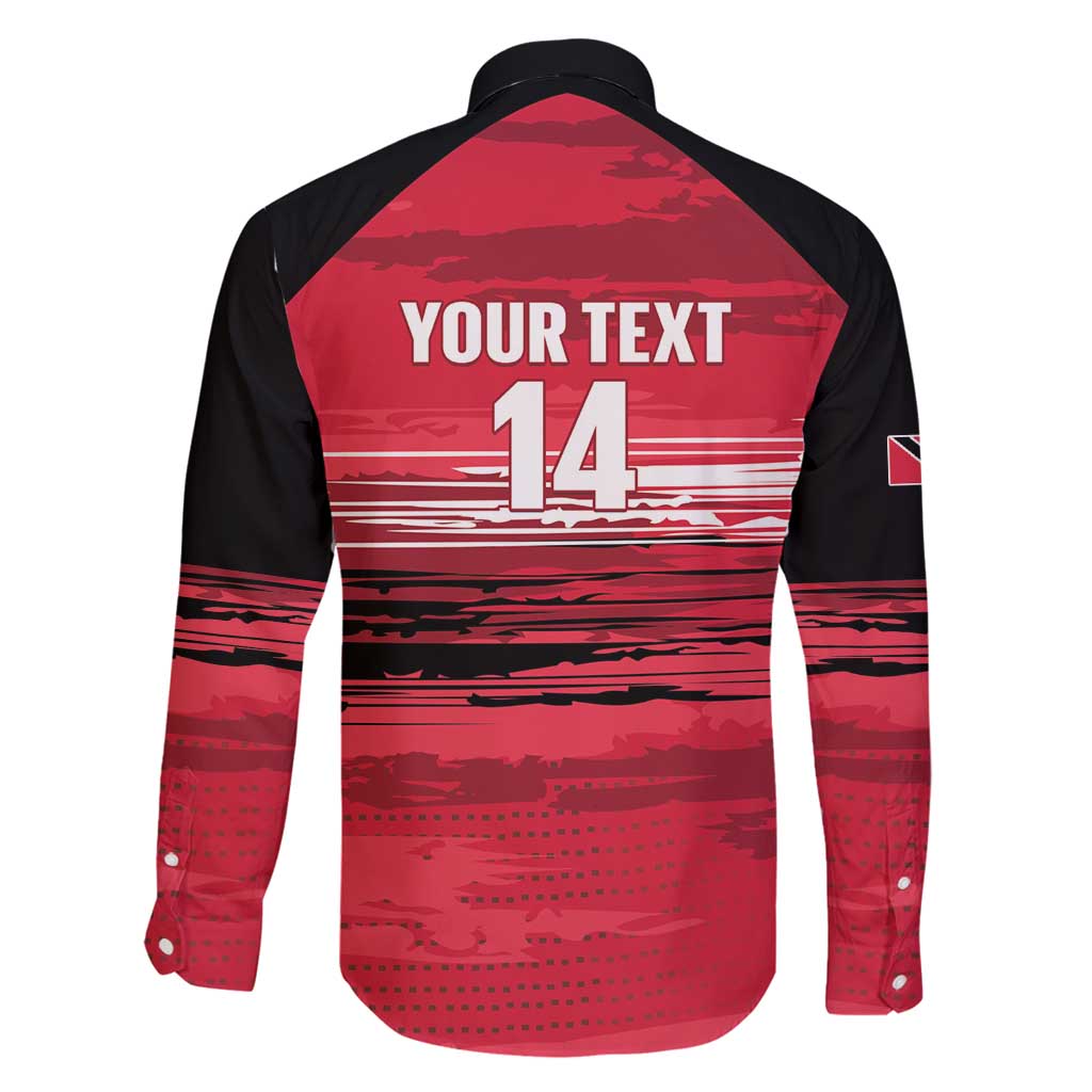 Custom Trinidad and Tobago Football Family Matching Long Sleeve Bodycon Dress and Hawaiian Shirt 2025 Grunge Version - Wonder Print Shop