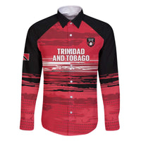 Custom Trinidad and Tobago Football Family Matching Off The Shoulder Long Sleeve Dress and Hawaiian Shirt 2025 Grunge Version - Wonder Print Shop