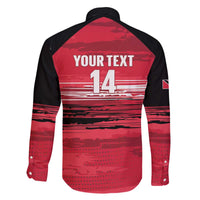 Custom Trinidad and Tobago Football Family Matching Off The Shoulder Long Sleeve Dress and Hawaiian Shirt 2025 Grunge Version - Wonder Print Shop