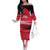 Custom Trinidad and Tobago Football Family Matching Off The Shoulder Long Sleeve Dress and Hawaiian Shirt 2025 Grunge Version - Wonder Print Shop