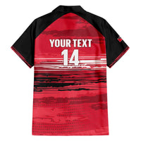 Custom Trinidad and Tobago Football Family Matching Off Shoulder Maxi Dress and Hawaiian Shirt 2025 Grunge Version - Wonder Print Shop