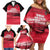 Custom Trinidad and Tobago Football Family Matching Off Shoulder Short Dress and Hawaiian Shirt 2025 Grunge Version - Wonder Print Shop