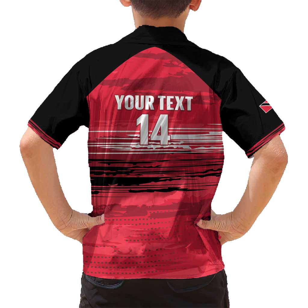 Custom Trinidad and Tobago Football Family Matching Puletasi and Hawaiian Shirt 2025 Grunge Version - Wonder Print Shop