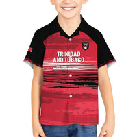 Custom Trinidad and Tobago Football Family Matching Puletasi and Hawaiian Shirt 2025 Grunge Version - Wonder Print Shop