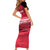Custom Trinidad and Tobago Football Family Matching Short Sleeve Bodycon Dress and Hawaiian Shirt 2025 Grunge Version - Wonder Print Shop