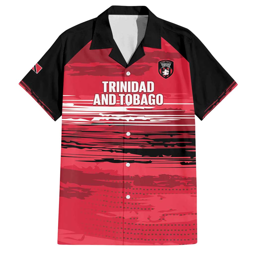 Custom Trinidad and Tobago Football Family Matching Summer Maxi Dress and Hawaiian Shirt 2025 Grunge Version - Wonder Print Shop