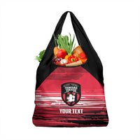 Custom Trinidad and Tobago Football Grocery Bag 2025 Grunge Version - Wonder Print Shop