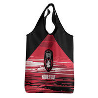 Custom Trinidad and Tobago Football Grocery Bag 2025 Grunge Version - Wonder Print Shop