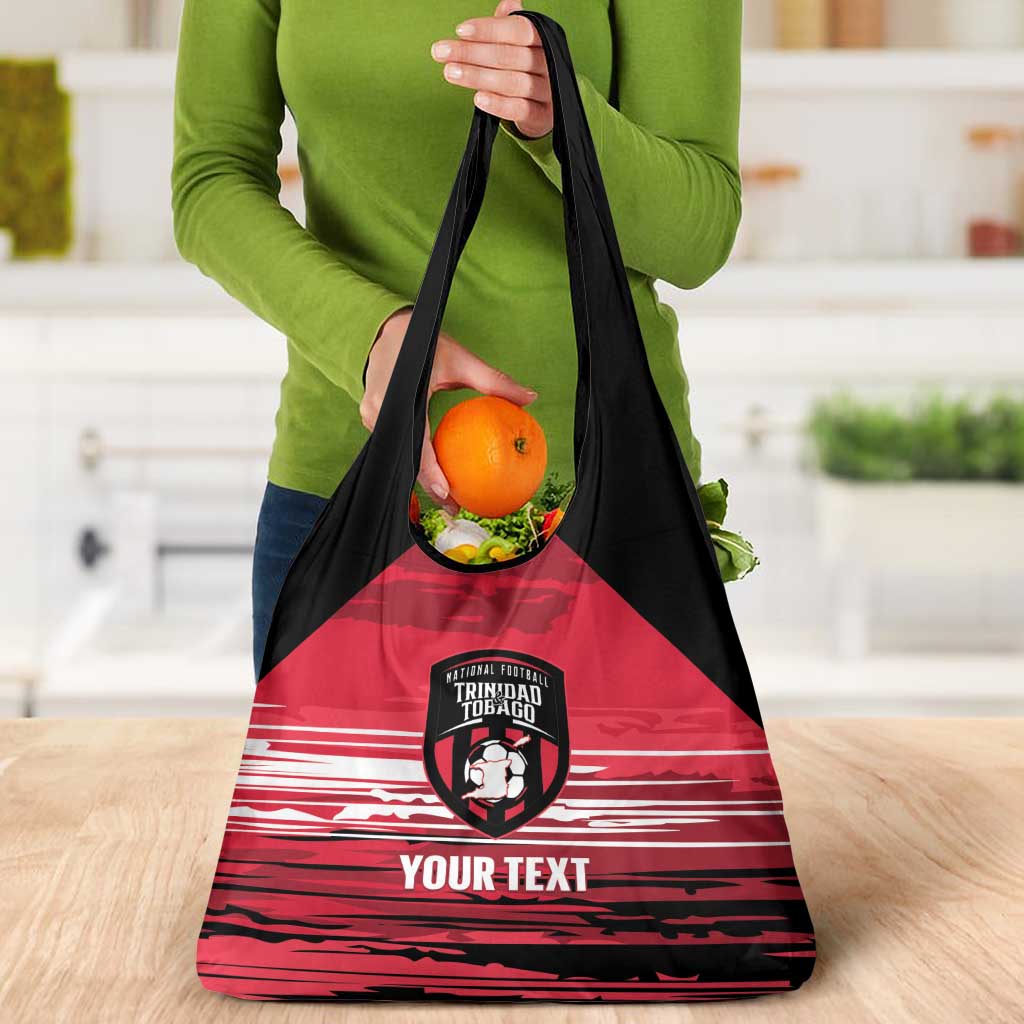 Custom Trinidad and Tobago Football Grocery Bag 2025 Grunge Version - Wonder Print Shop