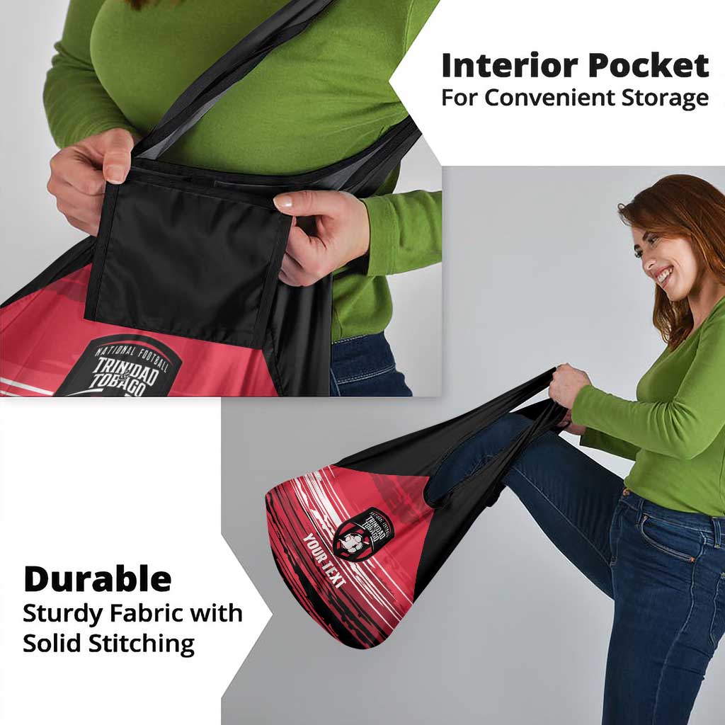 Custom Trinidad and Tobago Football Grocery Bag 2025 Grunge Version - Wonder Print Shop