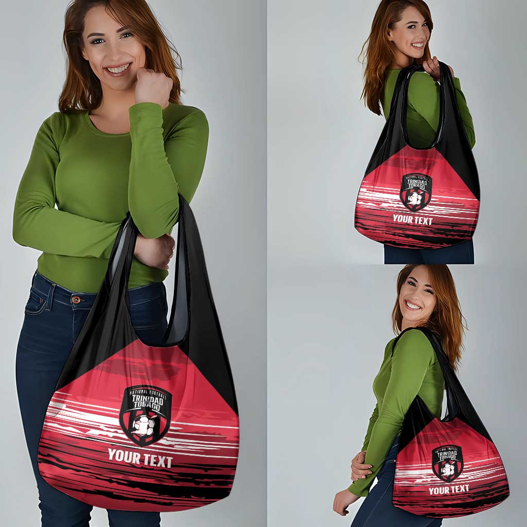 Custom Trinidad and Tobago Football Grocery Bag 2025 Grunge Version - Wonder Print Shop