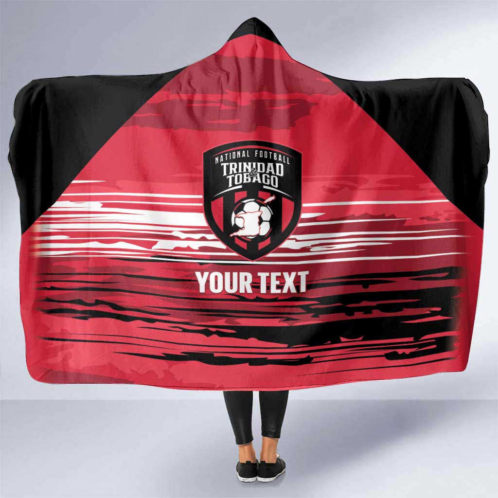 Custom Trinidad and Tobago Football Hooded Blanket 2025 Grunge Version - Wonder Print Shop
