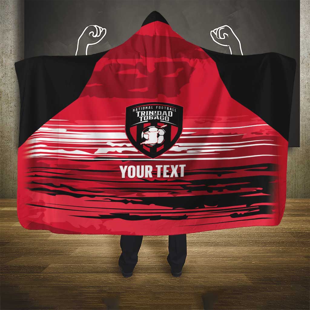 Custom Trinidad and Tobago Football Hooded Blanket 2025 Grunge Version - Wonder Print Shop