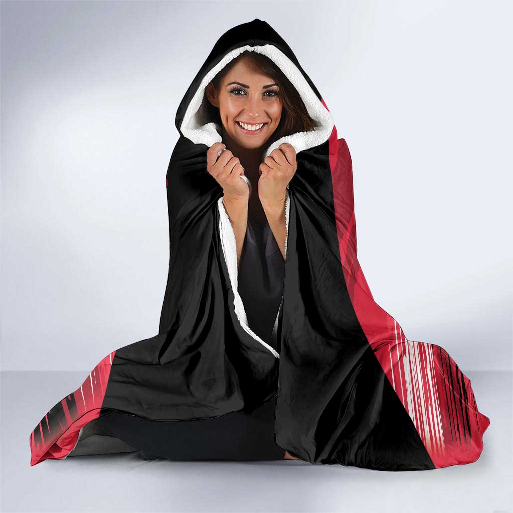 Custom Trinidad and Tobago Football Hooded Blanket 2025 Grunge Version - Wonder Print Shop