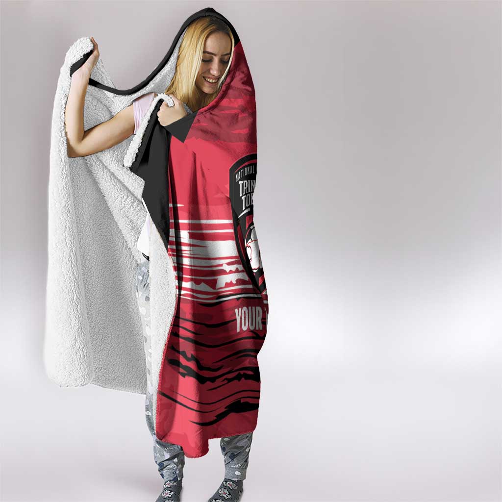 Custom Trinidad and Tobago Football Hooded Blanket 2025 Grunge Version - Wonder Print Shop