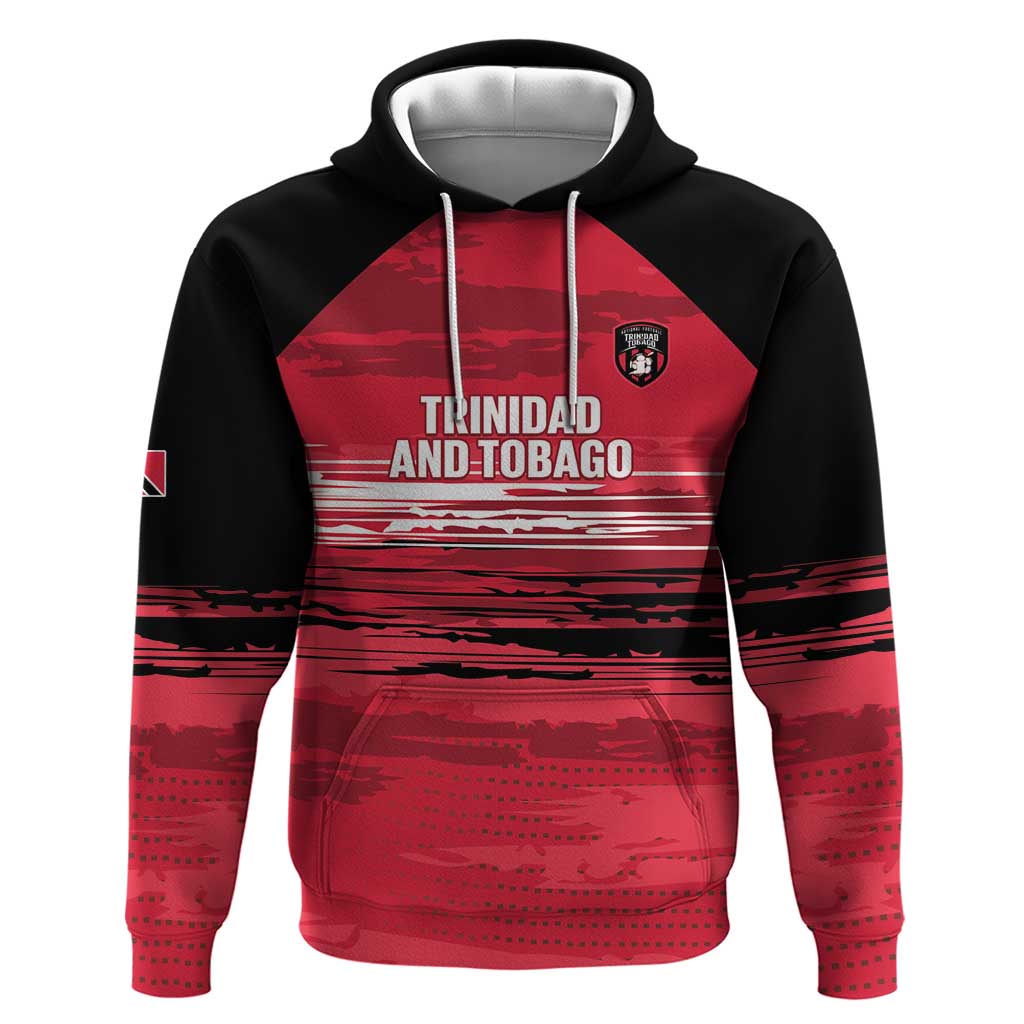 Custom Trinidad and Tobago Football Hoodie 2025 Grunge Version - Wonder Print Shop