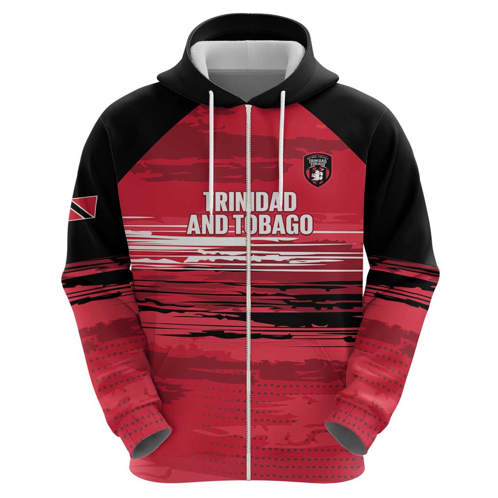 Custom Trinidad and Tobago Football Hoodie 2025 Grunge Version - Wonder Print Shop